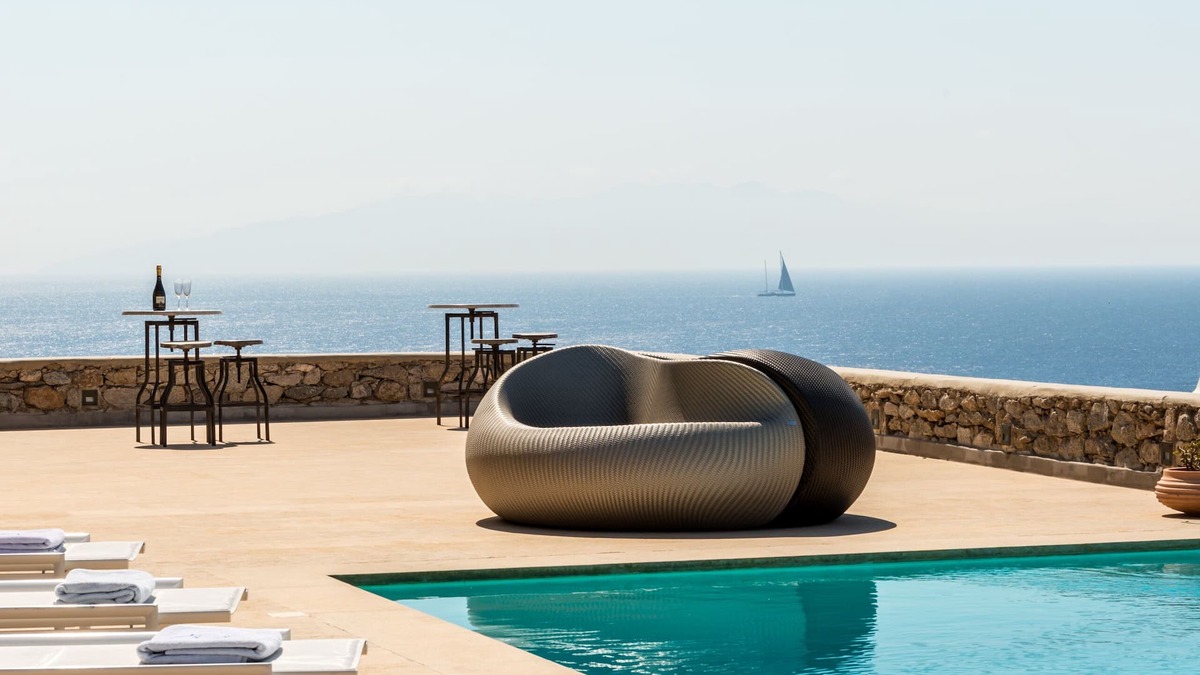 Ornos Villa | Spectacular Seaside Villa, St. John beach, Private Pool, Sunset View Over Delos
