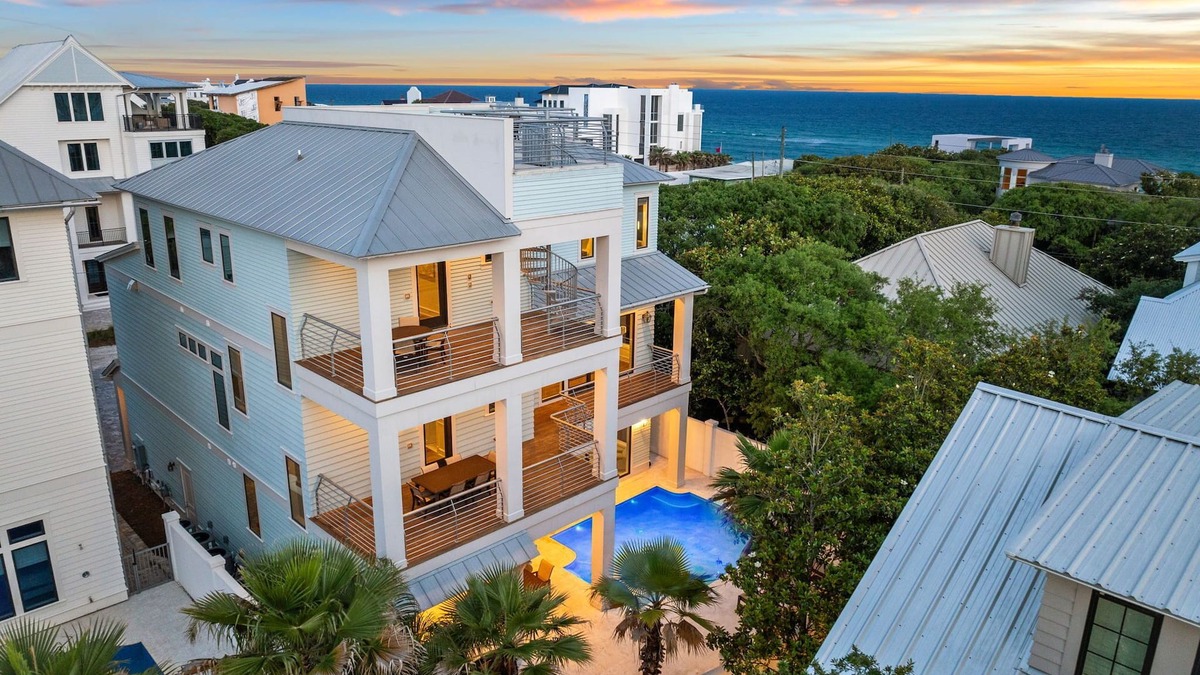 Seagrove Beach House | Spend Fall by the Beach! Private Heated Pool! Unobstructed GULF VIEWS! Low-Speed Vehicle!