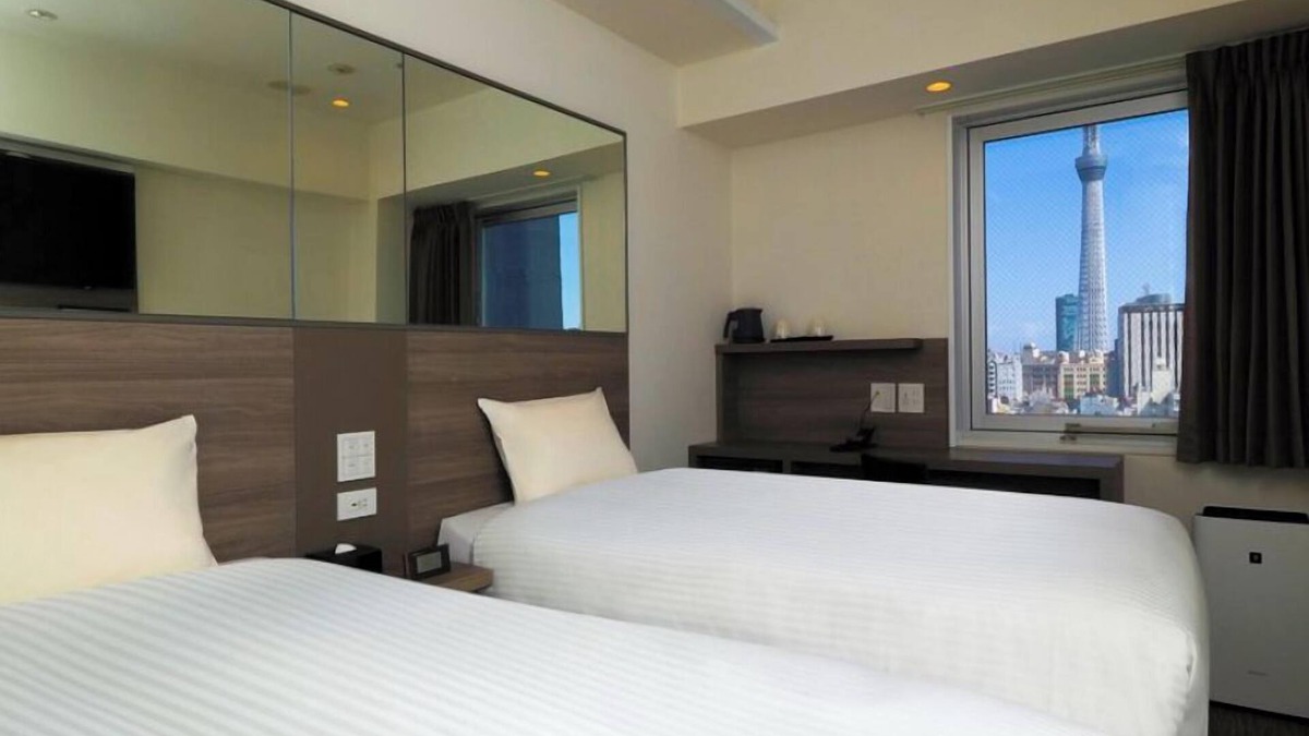 Nishiasakusa Hotel | Standard Twin Room Tower View @Hotel Tokyo
