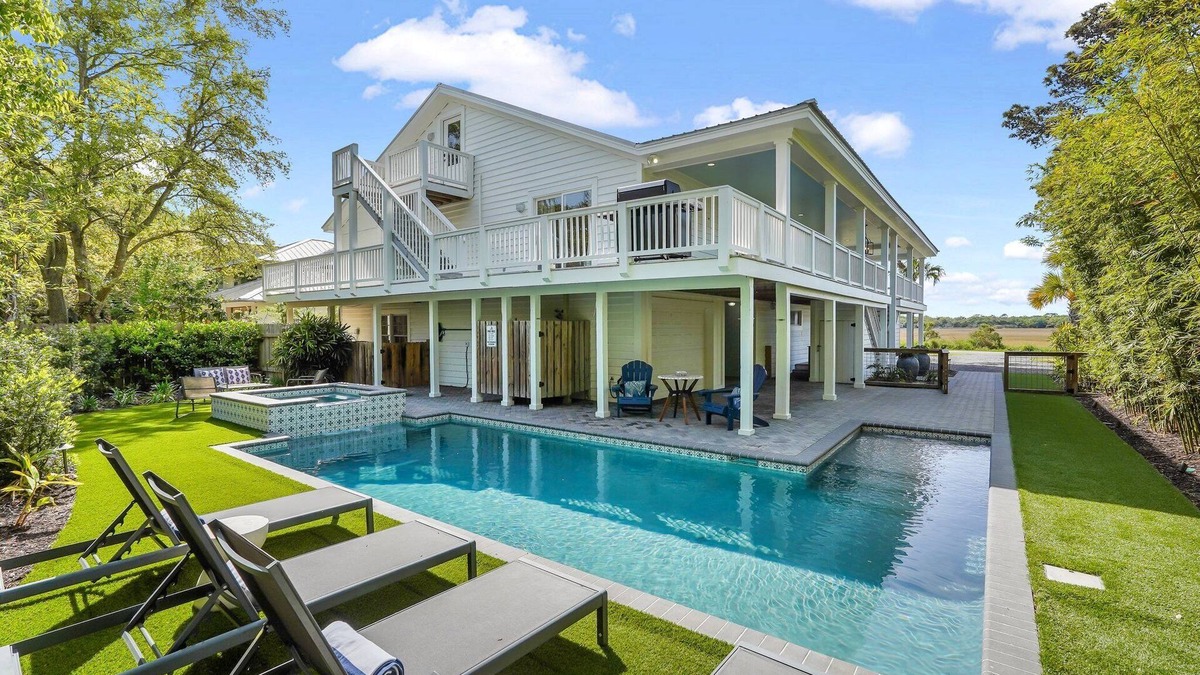 East Beach House | Stay Salty: A Spacious 6-Bedroom Home with Marsh Views in Saint Simons Island, GA, Perfect for Family Getaways!