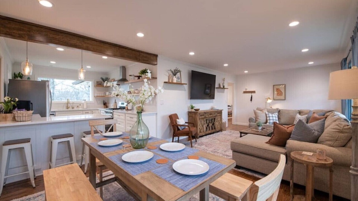 Norcross House | Staycation TV Featured "Crossing House" in Downtown Norcross with Chef's Kitchen