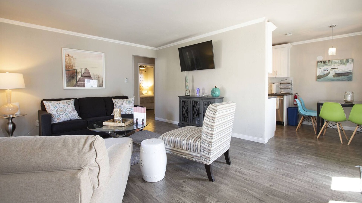 Ocean Beach Apartment | Steps to Beach! Newly Updated, Pet-Friendly & Highly Rated–Ground floor 2105