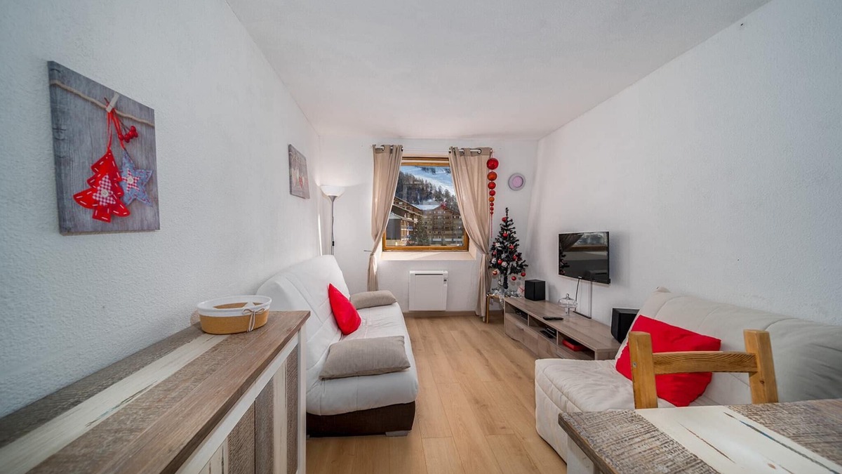 Barcelonnette Apartment | Studio in Allos with Stunning Mountain Views