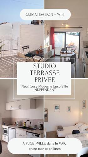 Puget-Ville Apartment | Studio logement entier calme neuf climatisé avec extérieur