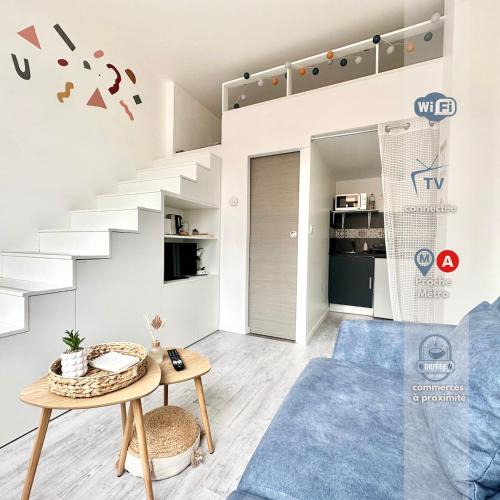 Les Poulettes Apartment | Studio mezzanine proche métro A