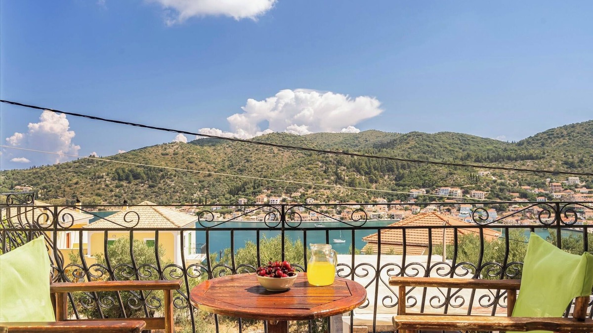 Vathy Apartment | Studio 'Veronis 2' with Sea View, Shared Pool & Wi-Fi