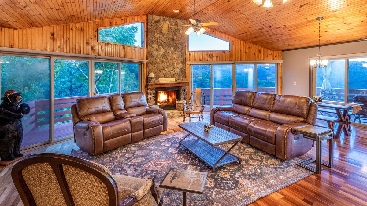 Alarka House | Stunning Home with Free WiFi, Deck, Wood Fireplace, & Mountain Views