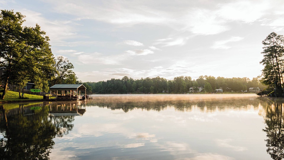 Oconee County Apartment | Stunning Lakeside Garden Level Home with Large Dock, Pet-Friendly!