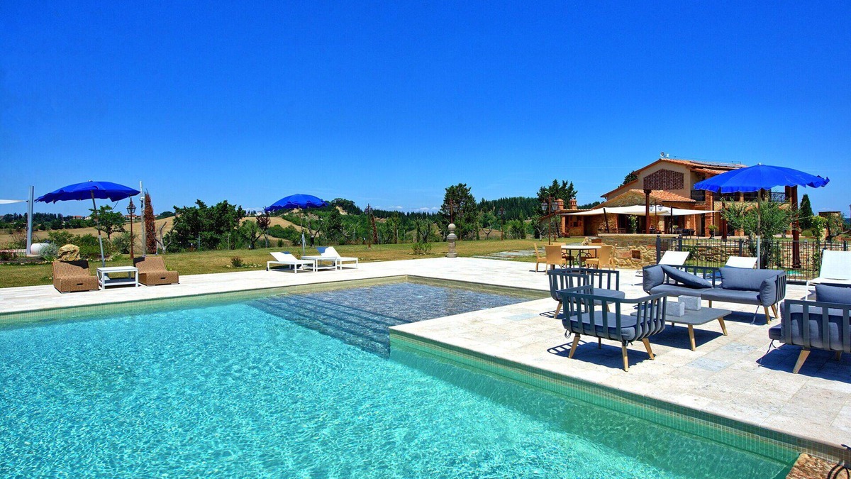Peccioli Villa | Stunning private villa for 10 guests with private pool, A/C, hot tub, WIFI, patio and panoramic .