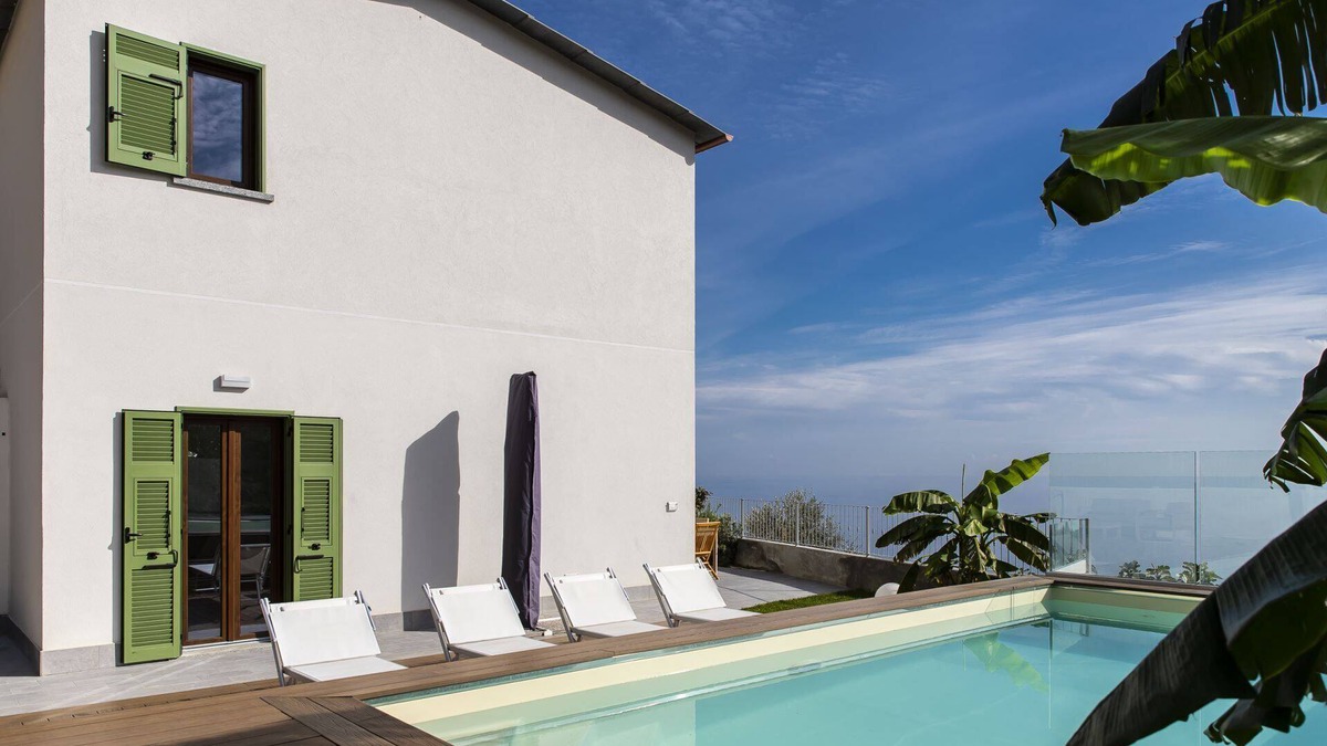 Cipressa Apartment | Stunning sea-view villa with two independent flats.
