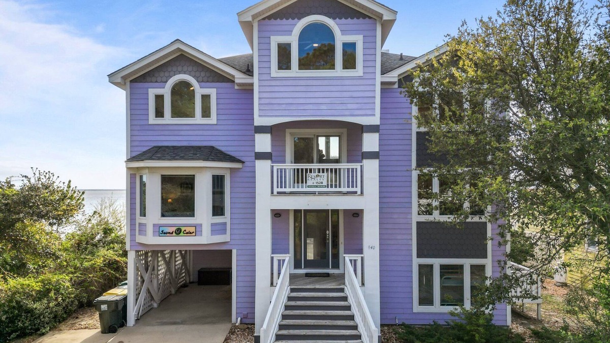 Monteray Shores House | Stunning sound views at OBX home with private heated pool and pet-friendly