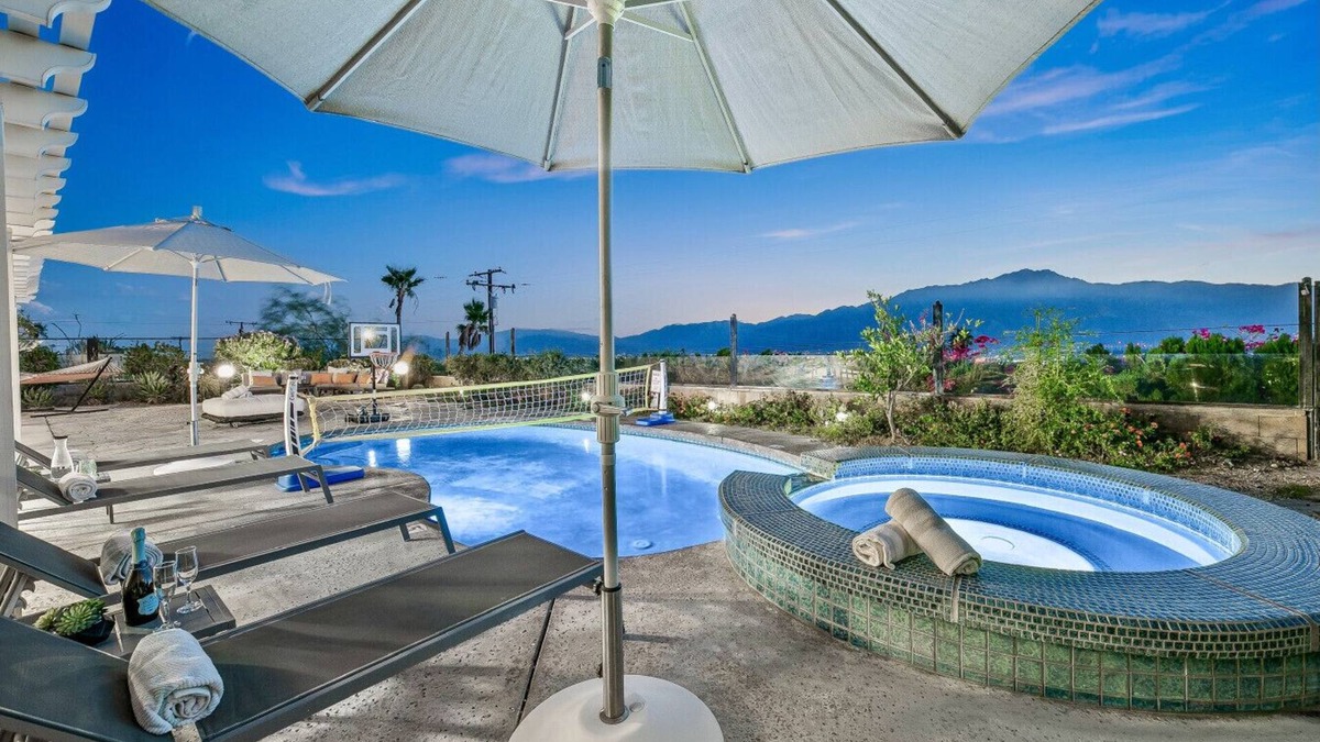 Desert Hot Springs House | Stunning Views, Designer Interiors, Pool+Spa,Games