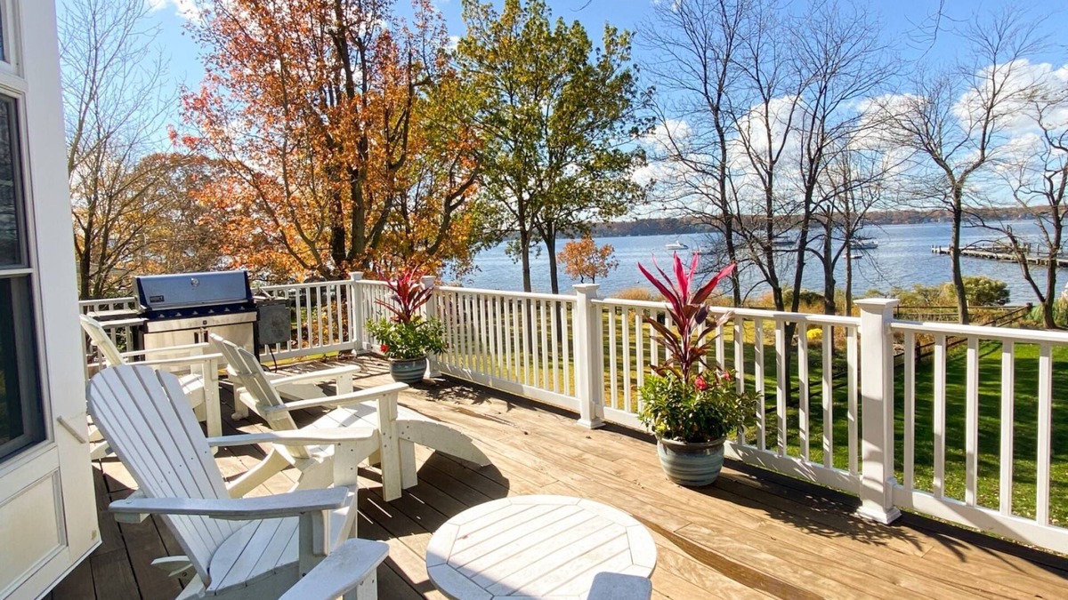 Severna Park House | Stunning Waterfront Home in Round Bay with multiple living spaces