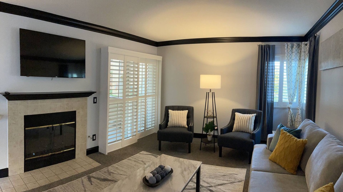 Yorba Linda Condo | Stylish 2 bdrm Condo w/fireplace. Lux King Suite.