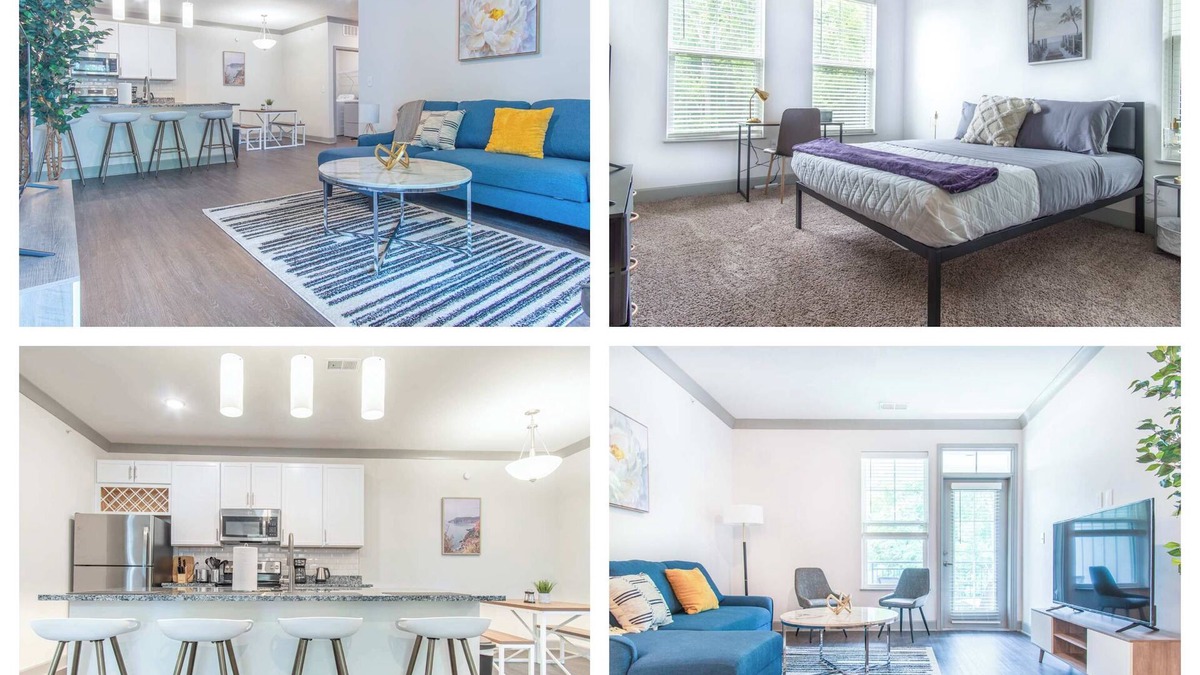 Buechel Apartment | Stylish 3BR Getaway | Pool, Gym Access & Free Parking