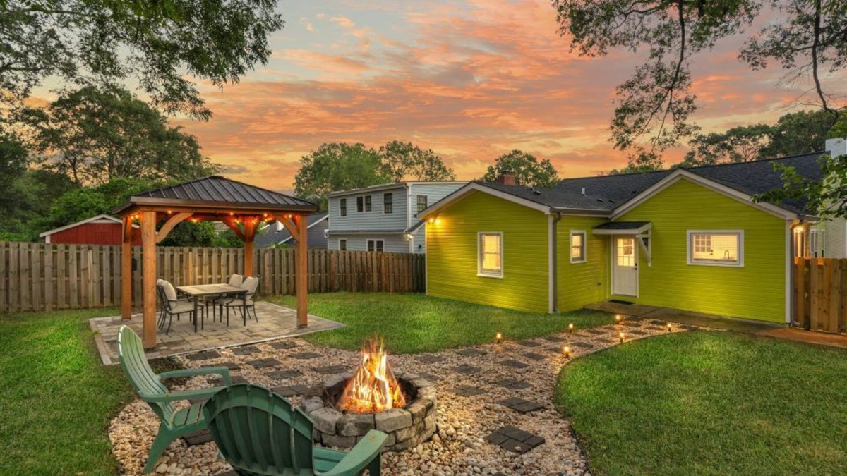 Plaza Midwood House | Stylish 4BR Haven: Serene Backyard and Fire Pit