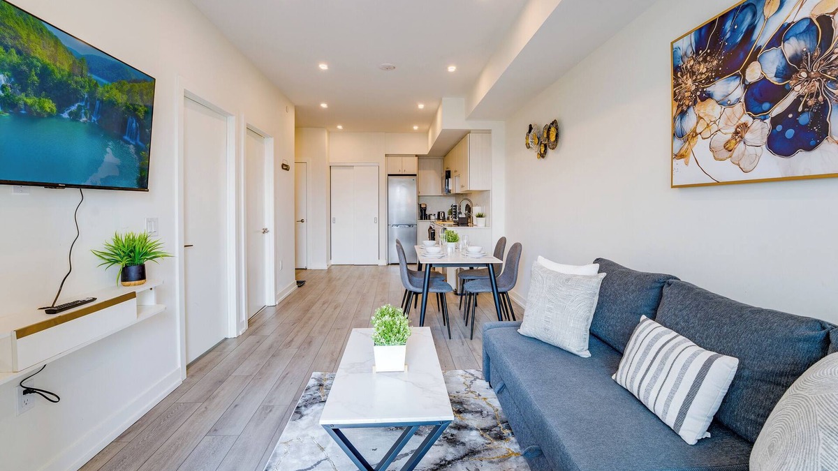 Kitchener Apartment | Stylish Open Concept Condo w/Gym