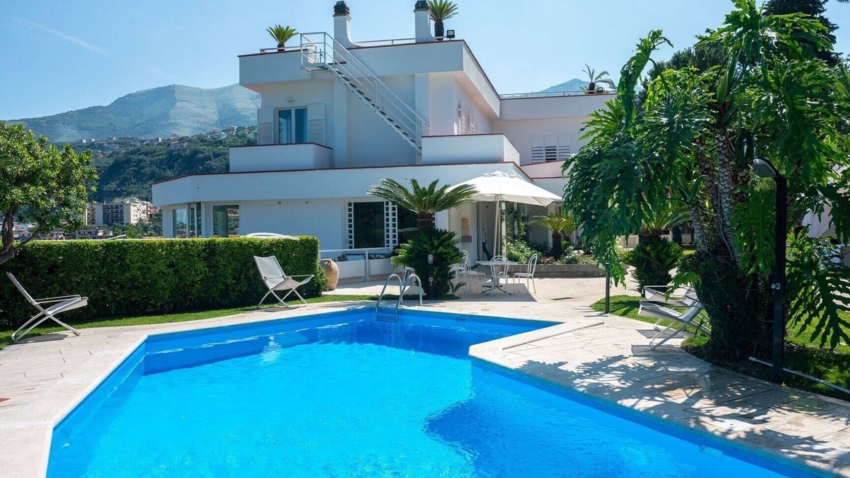 Vico Equense Villa | Stylish private 4 bedroom villa with terrace, sea views and pool near Sorrento