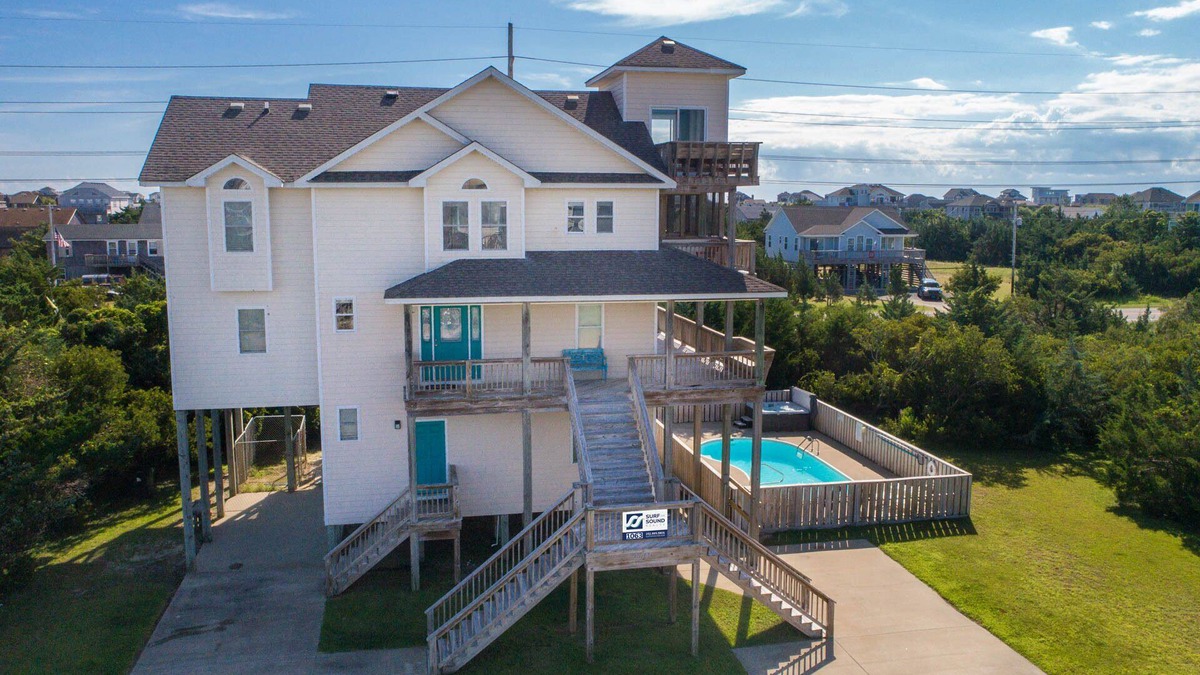 Wind Over Waves House | SUMMER SAVINGS-Sound Views, Dog Friendly w/Private Pool, Hot Tub, & Boat Access