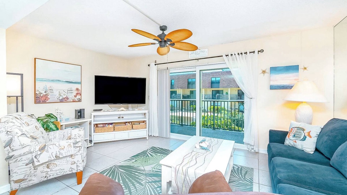 Avon By The Sea Condo | Sun-Kissed Escape: Steps to Pier w/Heated Pool & Private Balcony