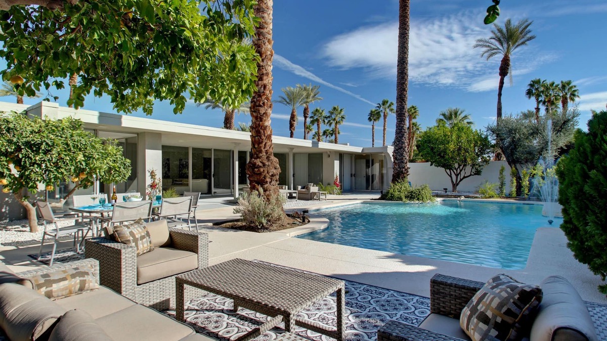 Rancho Palmeras House | Sunny Mid-C Modern Beauty! Stunning Pool, Spa, Mountain Views!