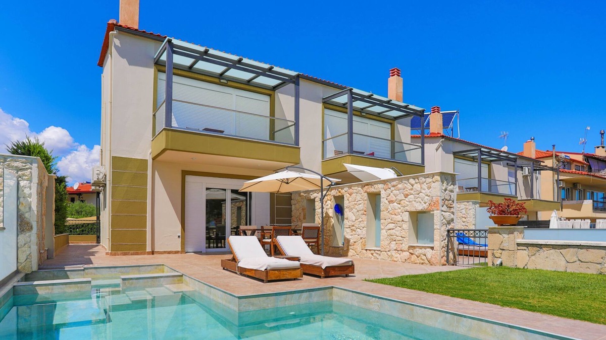 Pallini Villa | Sunny Villa, luxury, heated pool, excellence