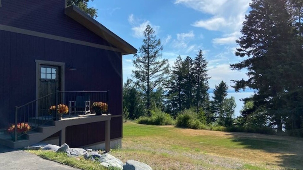 Bigfork House | Sunset Heaven Modern Barn House in cherry orchard with Flathead Lake views