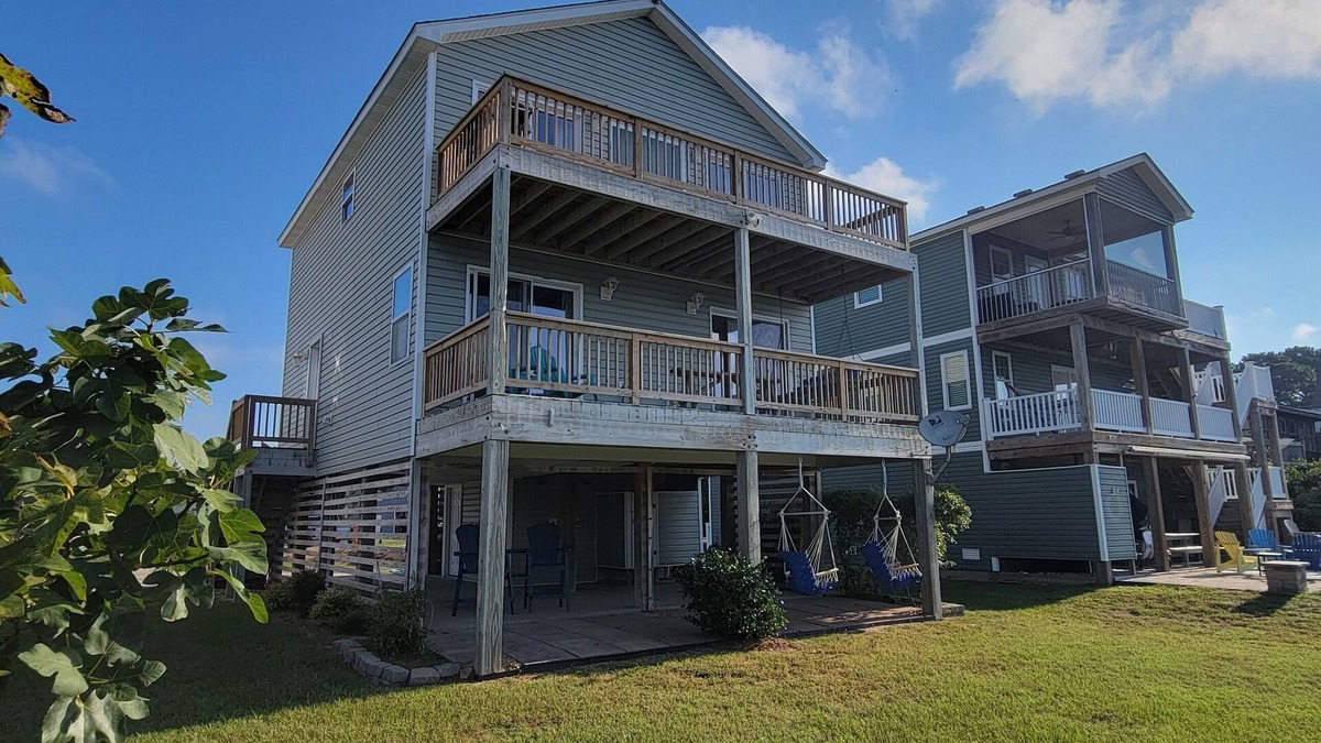 Colington Harbour House | Sunset on Soundview! Waterfront! Pool Access! Bring Your Boat!