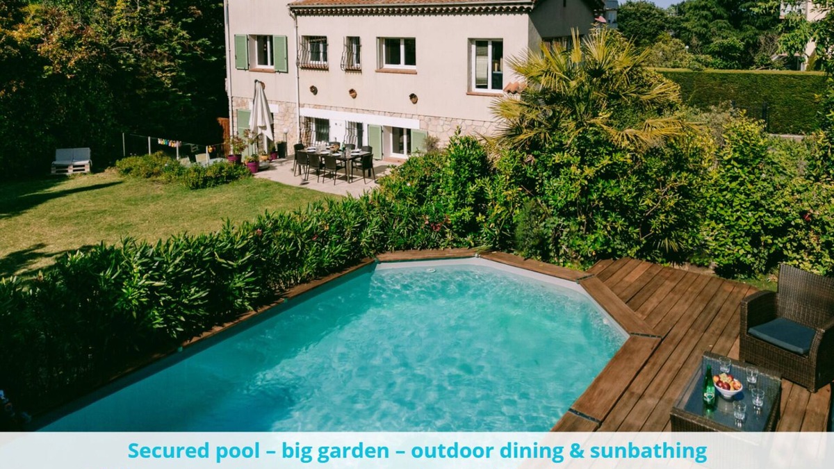 Plaine de la Brague Villa | Superb villa in Antibes | Private pool & big garden | 800m to sea | 9 guests