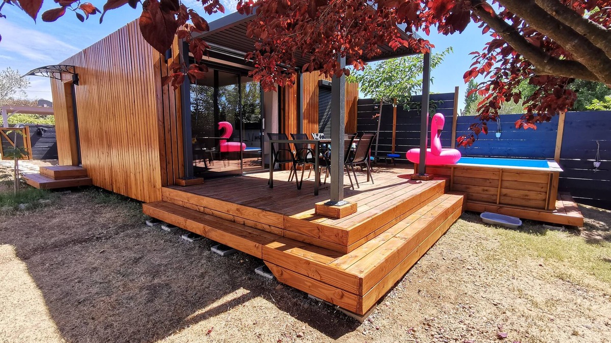 Vinon-sur-Verdon House | Superb wooden house, enclosed garden with swimming pool, welcome to the Kaz Karé!