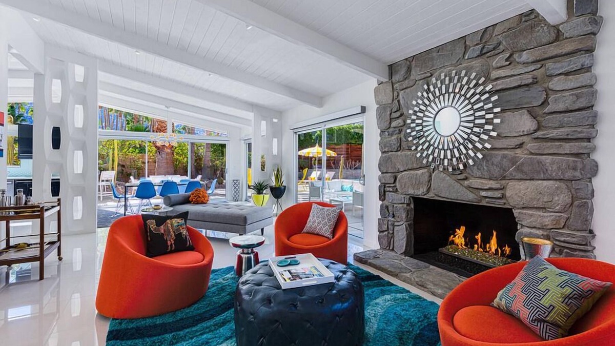 Vista Las Palmas House | Swank House! Midcentury Designer Showplace! 4 Master Suites! Pool! Spa! Mt Views