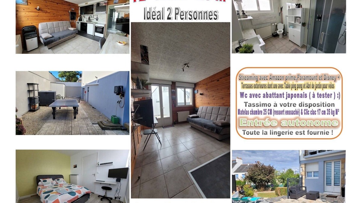 Lanester Apartment | T2 29m² (ground floor), close to shops and 10 Km from the sea