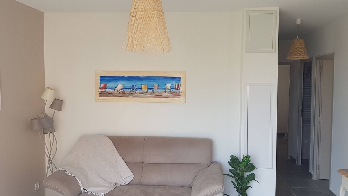 Valras-Plage Apartment | T3 renovated valras beach, sea view