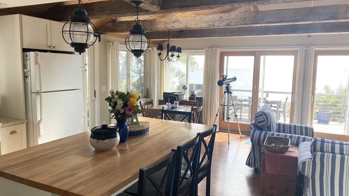 Prospect Harbor House | Take in the breathtaking views at our popular oceanside cottage with large deck.