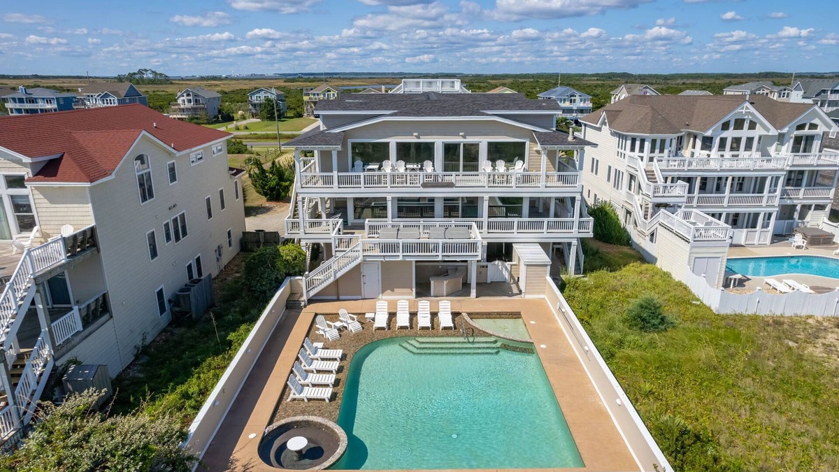 South Nags Head House | Take It to the Limit: 16 Bedrooms, oceanfront, pool, elevator, hot tubs, rec room, theater room!