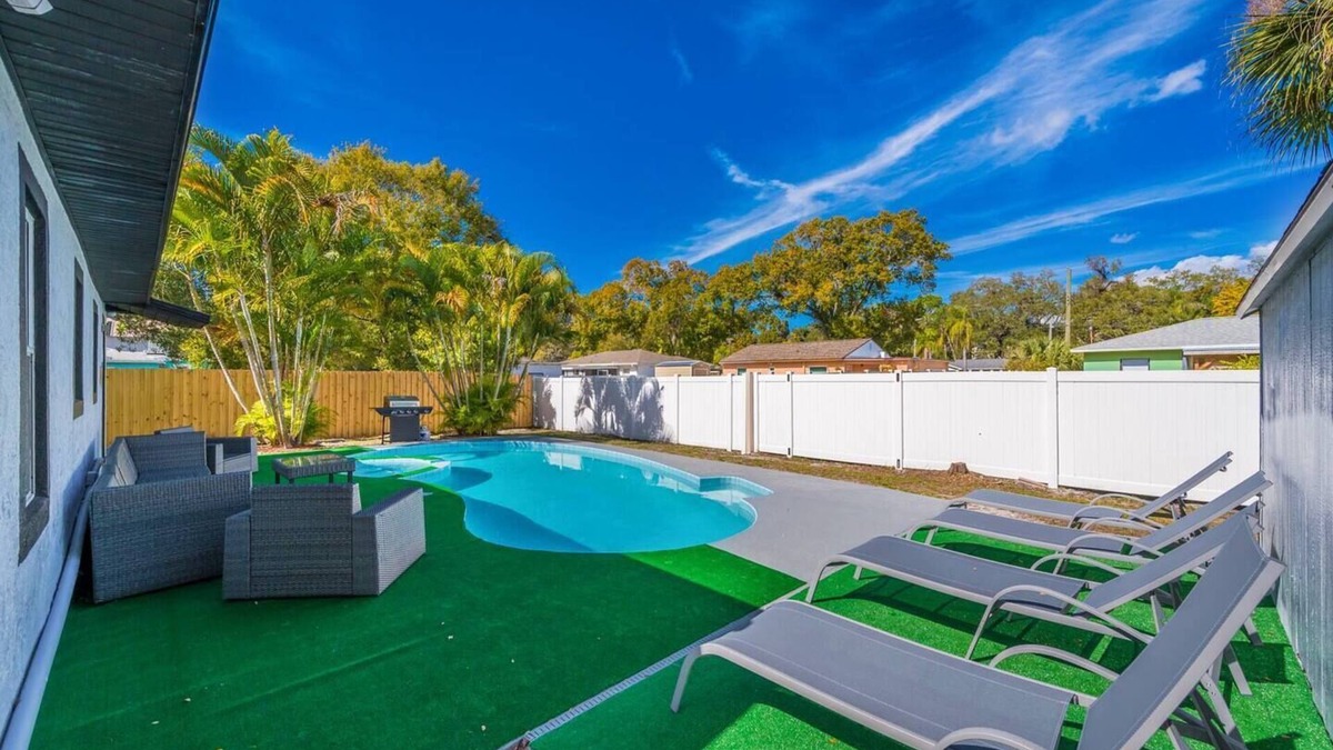 Ballast Point House | Tampa Retreat with Heated In-Ground Pool & Spa