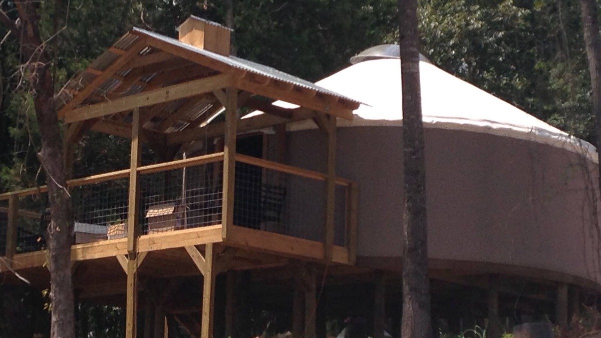 Alpine Bay House | Tan Yurt On Beautiful Logan Martin Lake. Located in Clear Creek Cove RV Resort.