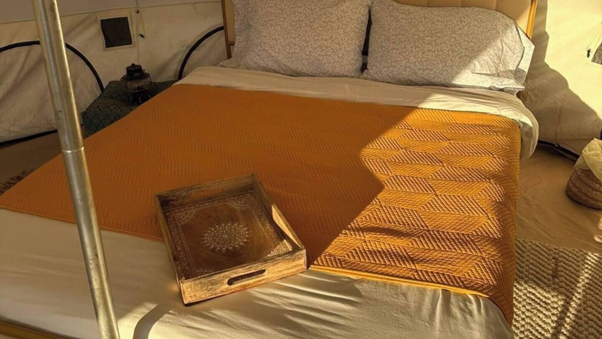 Alpine RV Rental | Terlingua Glamping with stunning desert views & queen bed