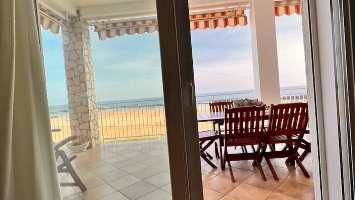 Marina di Palma Apartment | Terrace with sunrise view. 1 minute walk to the beach. A/C