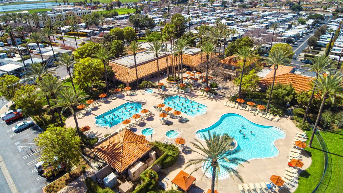 Hemet Cottage | The Cottages at Golden Village Palms RV Resort