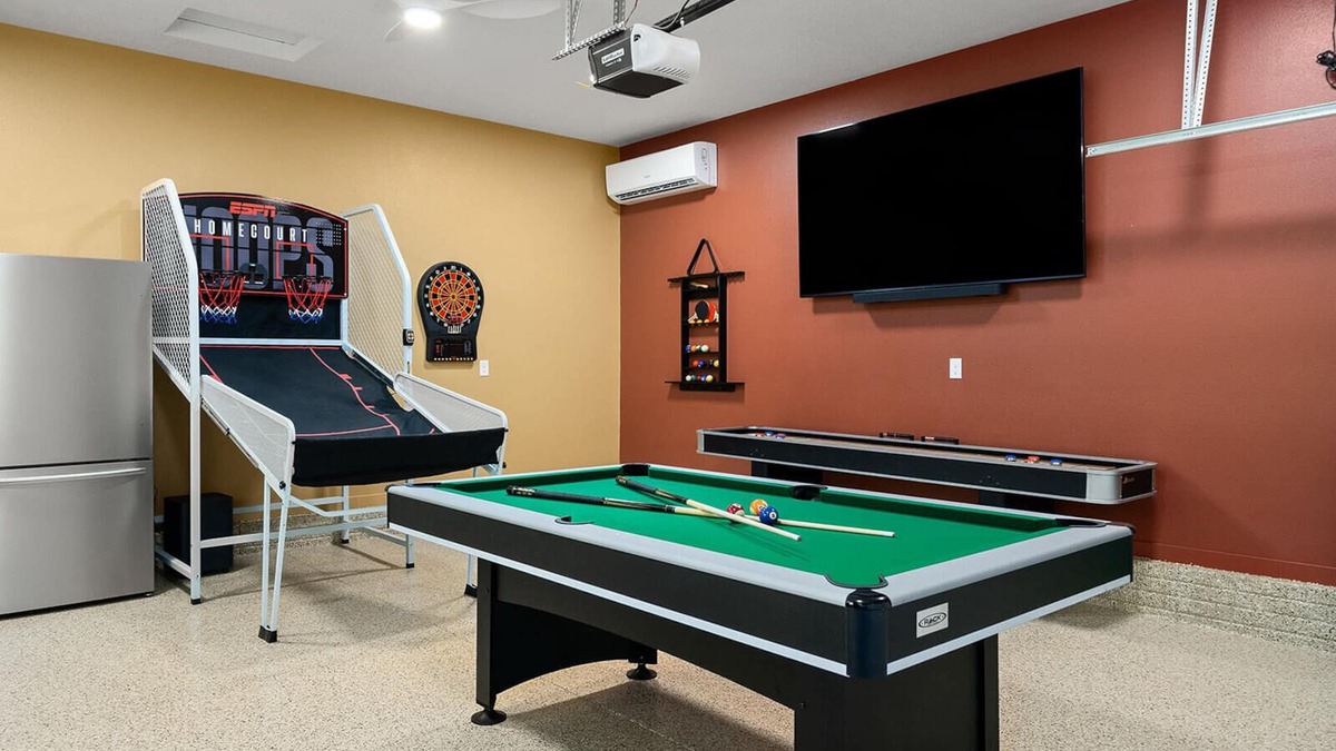 Elkhart House | The House Divided. New Home. Hot Tub. Game Room. Open Concept Living Spaces.