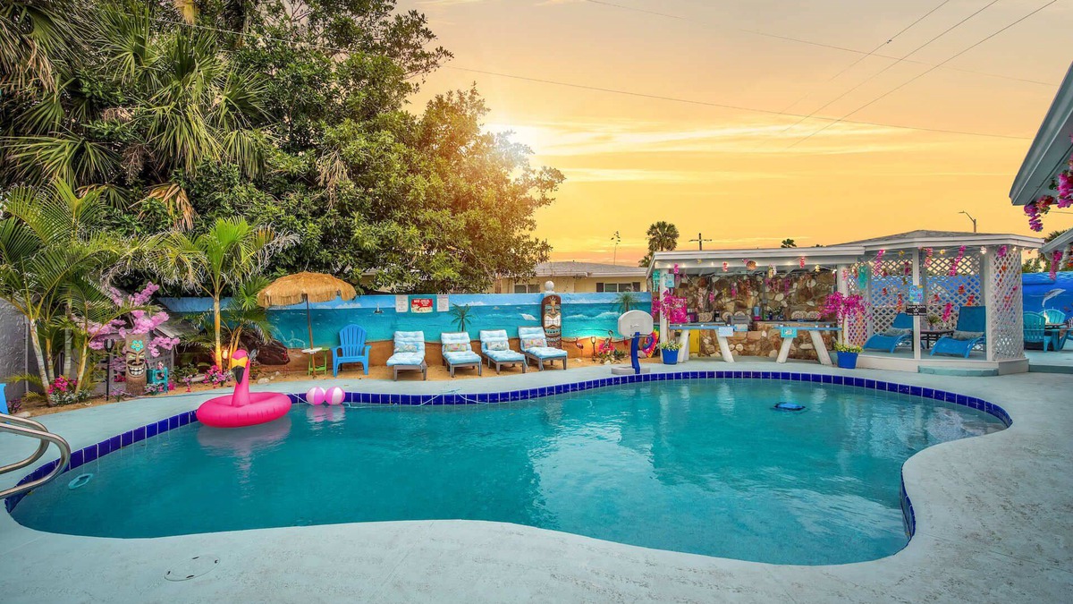 Cocoa Beach House | The Leon Lane Oasis – 5 Unique Units w/Pool, Fire Pit & Steps to the Beach