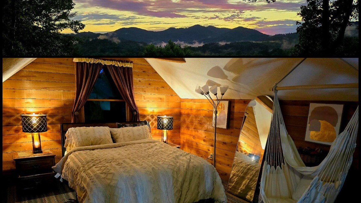 Franklin Cabin | The Loft: Cabin Getaway w/Covered Porch & Stunning Mountain Views