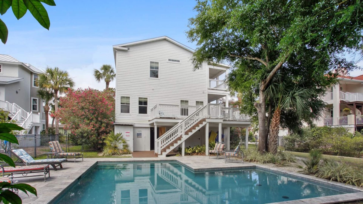 Tybee Island House | The Nautilus: Spacious, luxury home for 8 with POOL & steps to Beach!