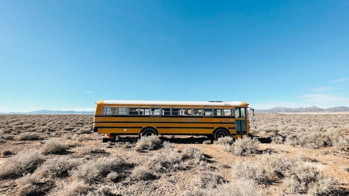 Newcastle Cabin | The Nowhere Bus · Off-Grid, Stargazing, Nic Cage Themed School Bus