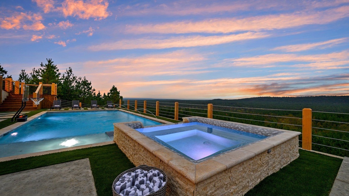 Broken Bow Cabin | The Overlook w/Outdoor Pool, EV Outlet, Pickleball, Unbelievable Views