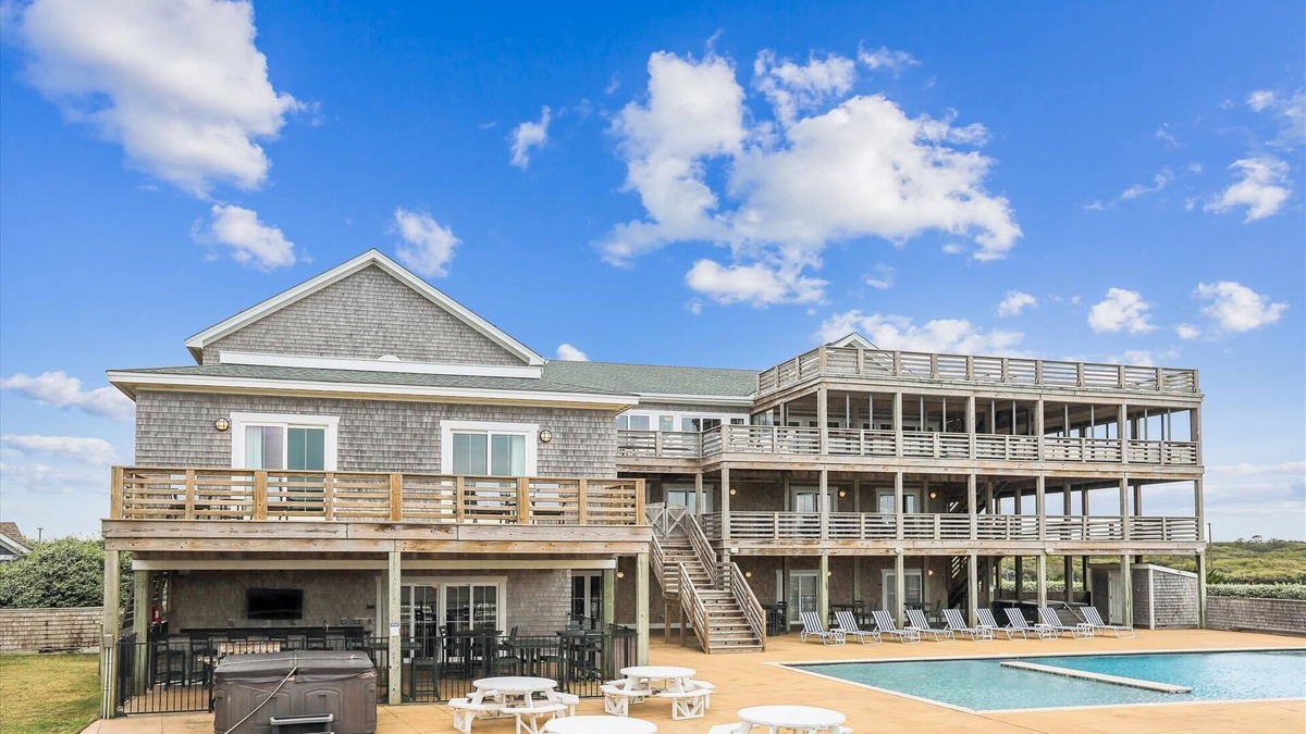 Pine Island House | The Pine Island Lodge- Spectacular 28 BR Oceanfront in Corolla