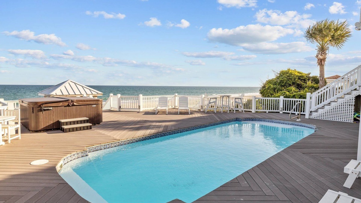 Emerald Isle House | The Pinnacle - OCEANFRONT Home. Amazing Views, Pool, Hot Tub, 2 Kitchens,nDeck
