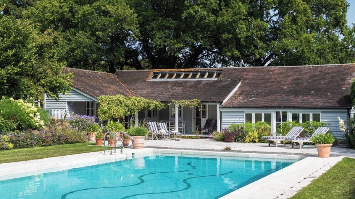 Sutton Cabin | The Pool House - a delightful cabin with private pool bordering the South Downs.