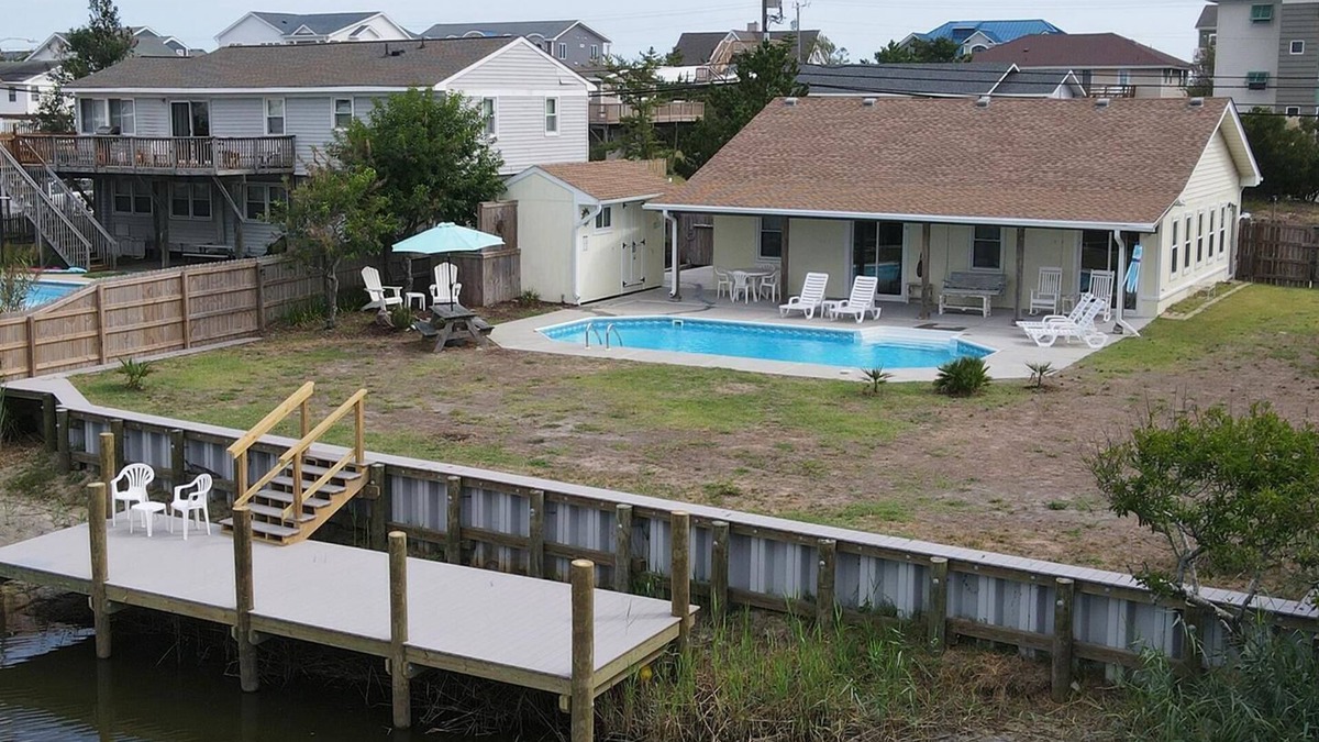Sandbridge Cottage | The Simple Life, Sandbridge Beach, Canal Front, Dock, Dogs Welcome, Single-story